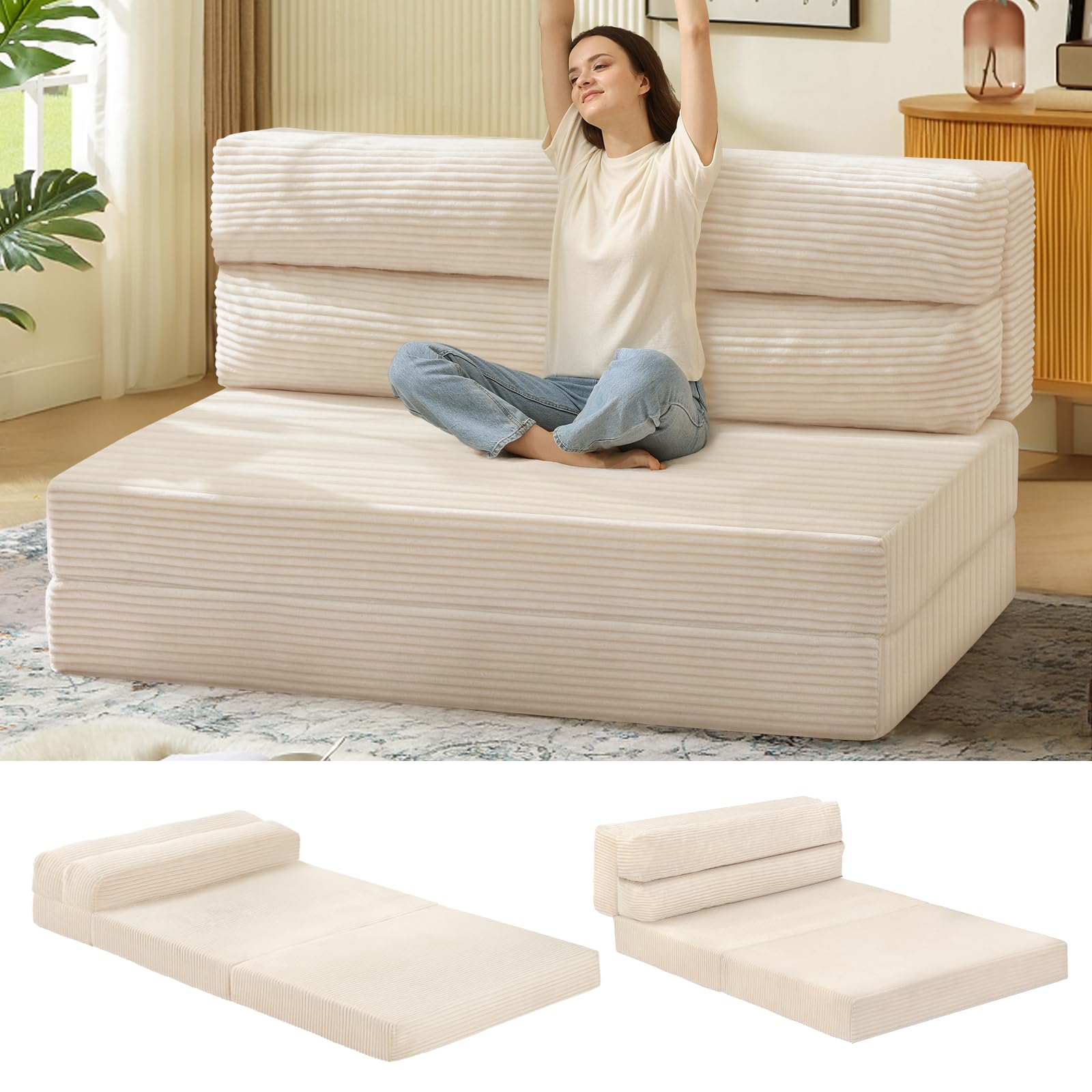 Amazon｜JUIKURY 折りたたみ式ソファベッド、コンバーチブルスリーパー
